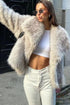 Luxurious Faux Fur Large Collar Statement Coat