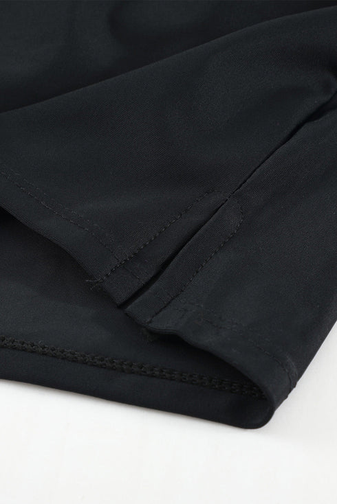 Contrast Waistband Tie Front Swim Shorts