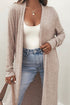 Polyester Cotton Long Sleeve Tunic Shift Cardigan