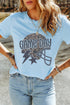 Leopard Print Lightning Star Helmet Graphic Tee