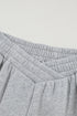 Cotton Polyester Blend Crisscross Elastic Waist Pants