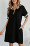 Striped Webbing Trim Preppy Polo T Shirt Dress