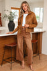 Faux Suede Western Retro Hollowed Detail Jacket
