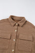Casual Textured Corduroy Long Sleeve Button Down Jacket