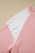 Polka Dot Patchwork Long Sleeve Pant Set