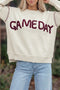 Embroidery Drop Shoulder Letter Print Pullover Sweater