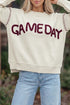 Embroidery Drop Shoulder Letter Print Pullover Sweater