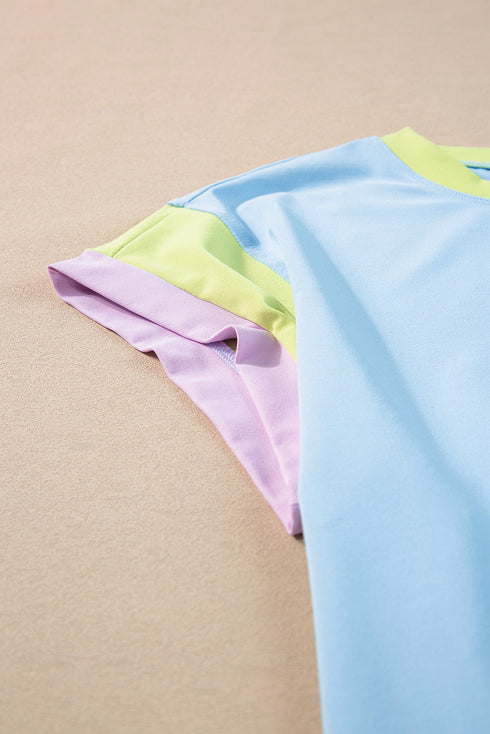 Geometric Block Pattern Trim Detail Pant Set