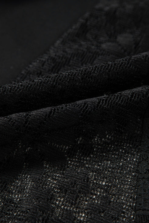 Bohemian Sheer Lace Patchwork Wide Leg Pants