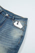 Pocket Detail Flare Leg Silhouette Denim Jeans