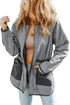 Chic Spliced Print Quilted Drawstring Jacket