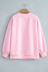 Polka Dot Letter Print Mock Neck Pullover Sweatshirt