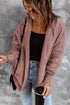 Chic Soft Fleece Hooded Open Front Jacket