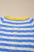 Striped Button Front Long Sleeve Loose Fit Knit Cardigan
