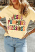 Slogan Printed Harvest Themed Graphic Statement Tee