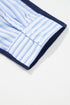Drop Shoulder Long Sleeve Striped Pullover Sweater