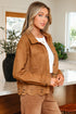 Faux Suede Western Retro Hollowed Detail Jacket
