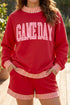 Gingham Trim Graphic Long Sleeve Top Coordinated Short Set