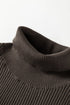 Western Ribbed Knit High Neck Slim Fit Sweater Vest