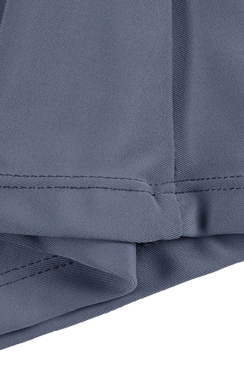 Wide Waistband Smooth Stretch Mini Swim Skirt