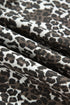 Leopard Patchwork Elastic Waist Panel Detail Jeans