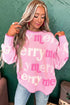 Merry Me All Over Graphic Round Neck Knit Sweater