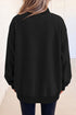 Reversible Mock Neck Oversize Drop Shoulder Sweatshirt