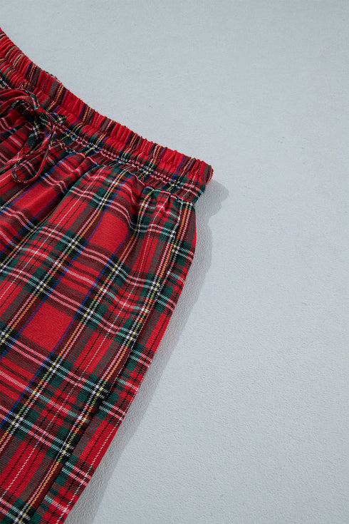 Letter Print Top Elastic Waist Pocket Shorts Lounge Set
