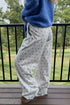 Floral Print Elastic Waist Full Length Regular Pants