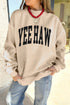Howdy Yeehaw Double Sided Reversible Mock Neck Western Sweatshirt