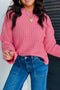 Drop Shoulder Long Sleeve Regular Fit Knit Sweater