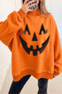Polyester Oversize Print Mock Neck Reversible Sweatshirt