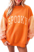 Gingham Pattern Applique Oversized Silhouette Pullover Sweatshirt