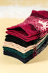 Fair Isle Reindeer Pattern Soft Knit Crew Socks