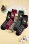 Fair Isle Reindeer Pattern Soft Knit Crew Socks