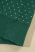 Fair Isle Snowflake Pattern Crew Neck Knit Sweater