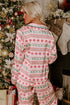 Fair Isle Snowflake Piped Notch Collar Pajama Set