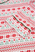 Fair Isle Snowflake Piped Notch Collar Pajama Set