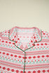 Fair Isle Snowflake Piped Notch Collar Pajama Set