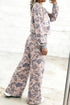 Faith Camo Slogan Long Sleeve Pullover Pant Set