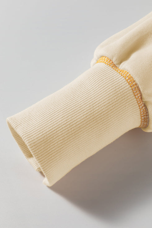 Faith Graphic Reverse Stitch Detail Oversized Pullover