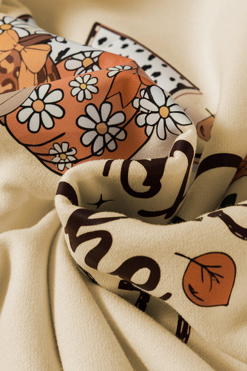 Faith Graphic Reverse Stitch Detail Oversized Pullover