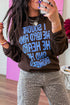 Faith Inspired Polka Dot Slogan Pullover Sweatshirt