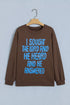 Faith Inspired Polka Dot Slogan Pullover Sweatshirt