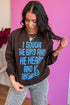 Faith Inspired Polka Dot Slogan Pullover Sweatshirt