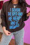 Faith Inspired Polka Dot Slogan Pullover Sweatshirt