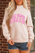 Faith Plaid Letter Mock Neck Pullover Sweatshirt