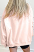 Faith Plaid Letter Mock Neck Pullover Sweatshirt