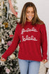 Falala Cable Knit Drop Shoulder Pullover Sweater