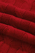 Falala Cable Knit Drop Shoulder Pullover Sweater